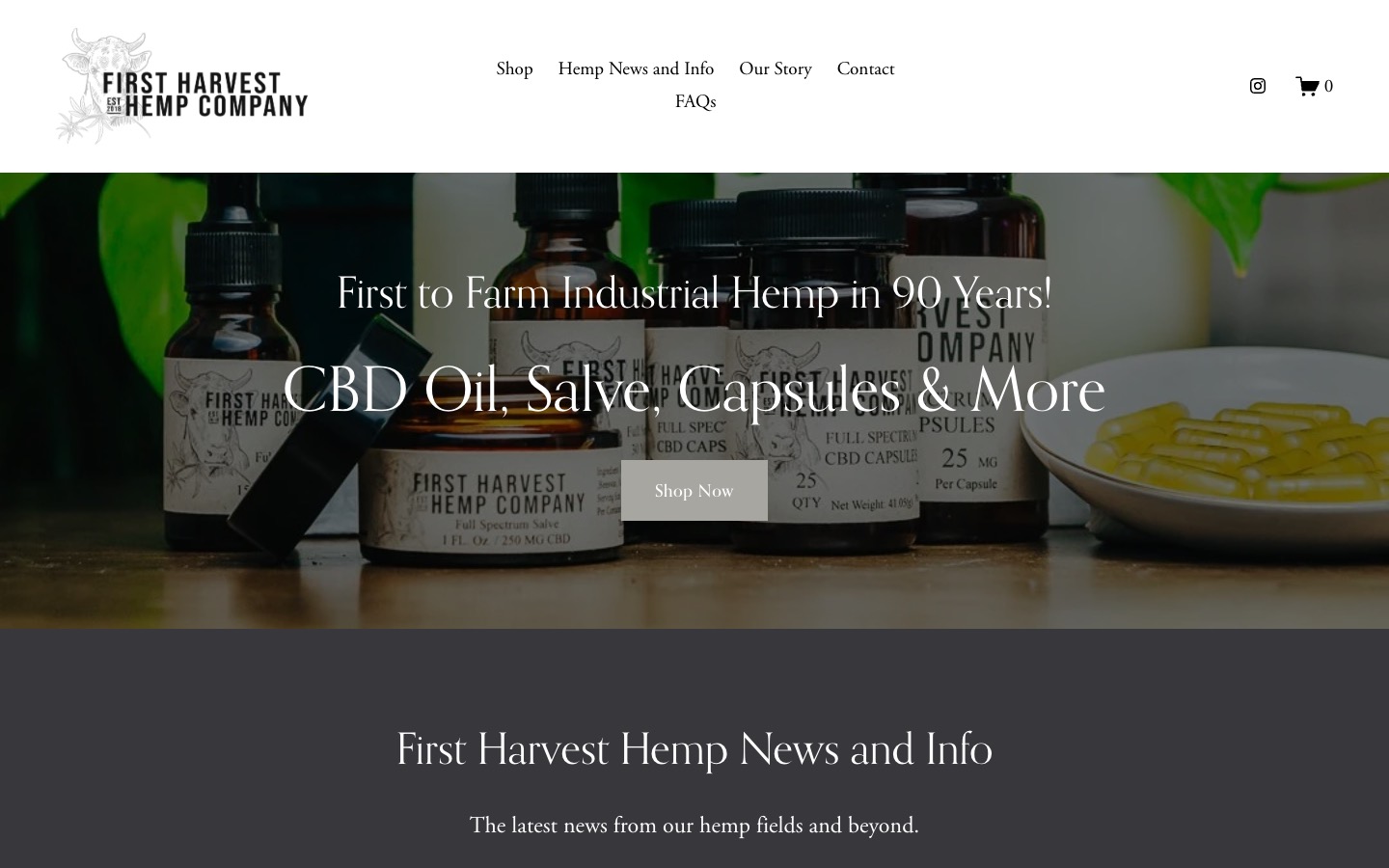 The current homepage